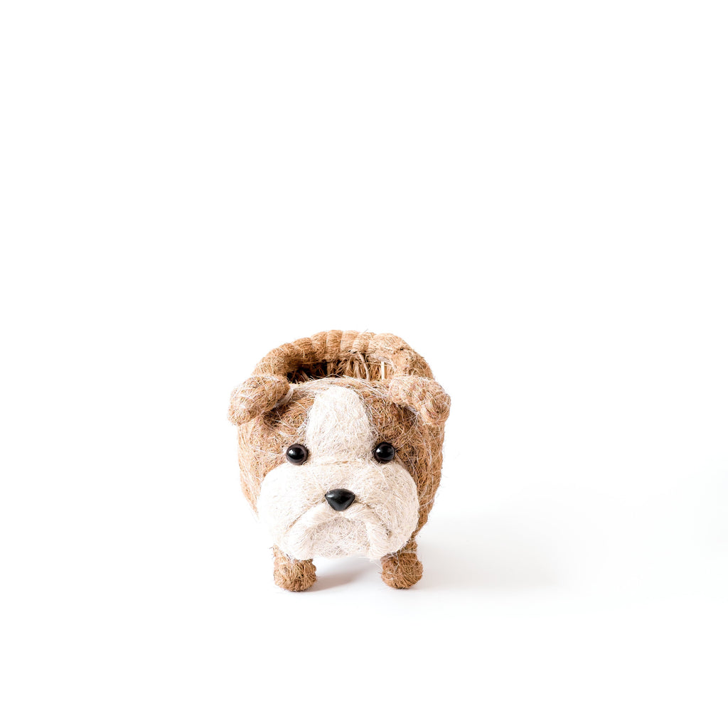 Bulldog Anglais Bébé Jardinière - Jardinière Faite à la Main