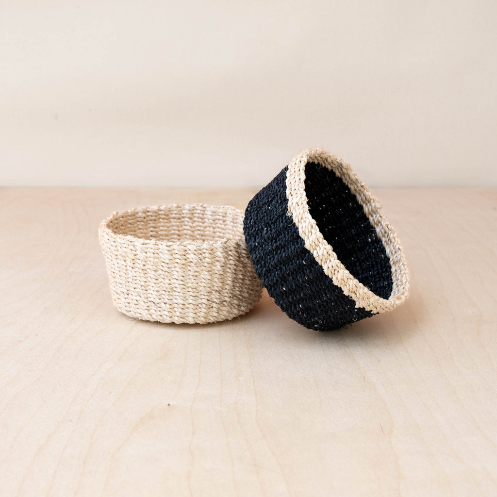 Petit Plateau Rond Noir - Mini Panier à Bibelots