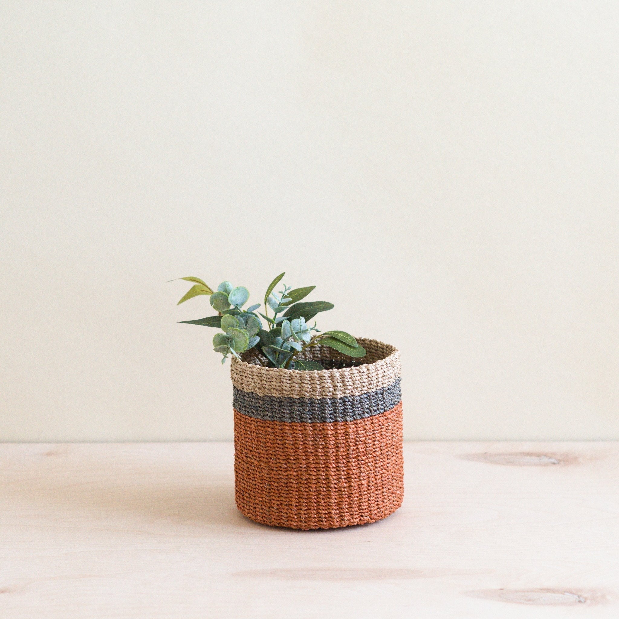Mini panier de table corail - Paniers tissés à la main