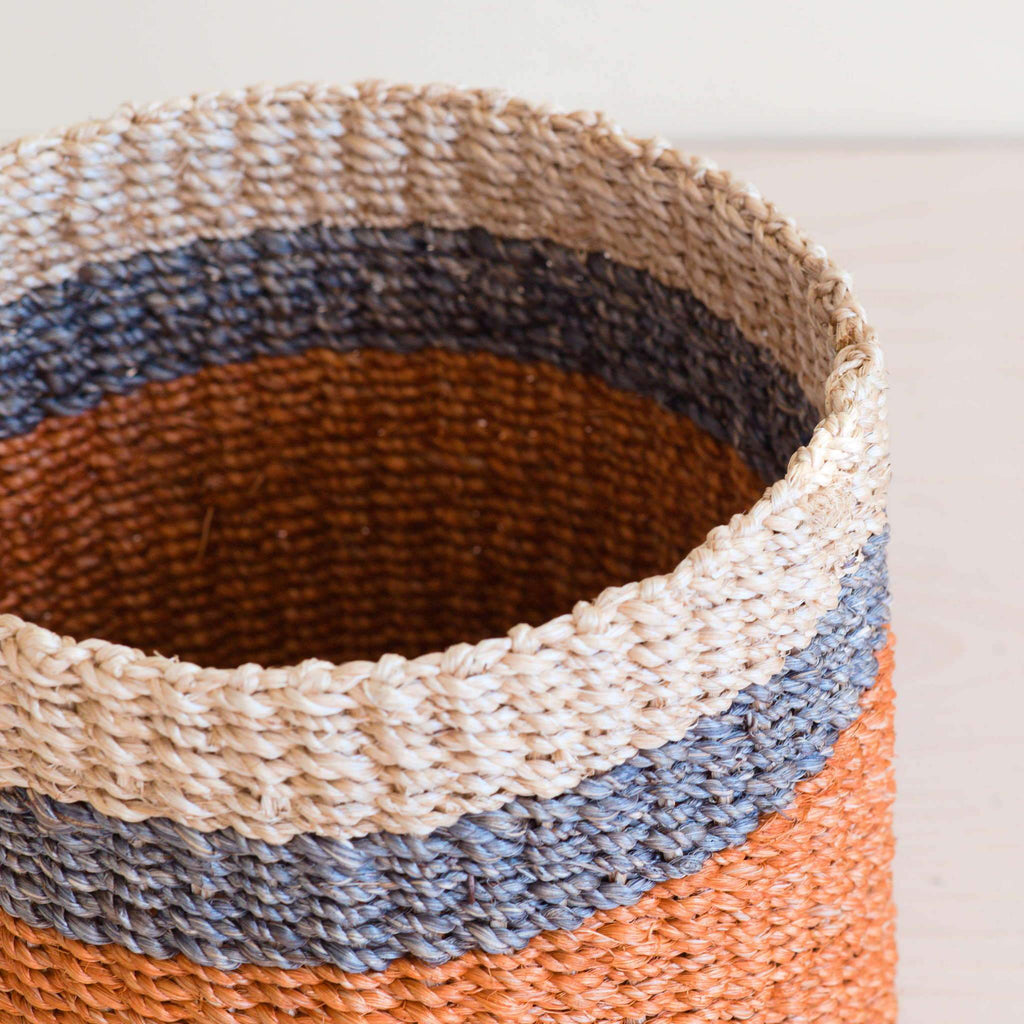 Mini panier de table corail - Paniers tissés à la main