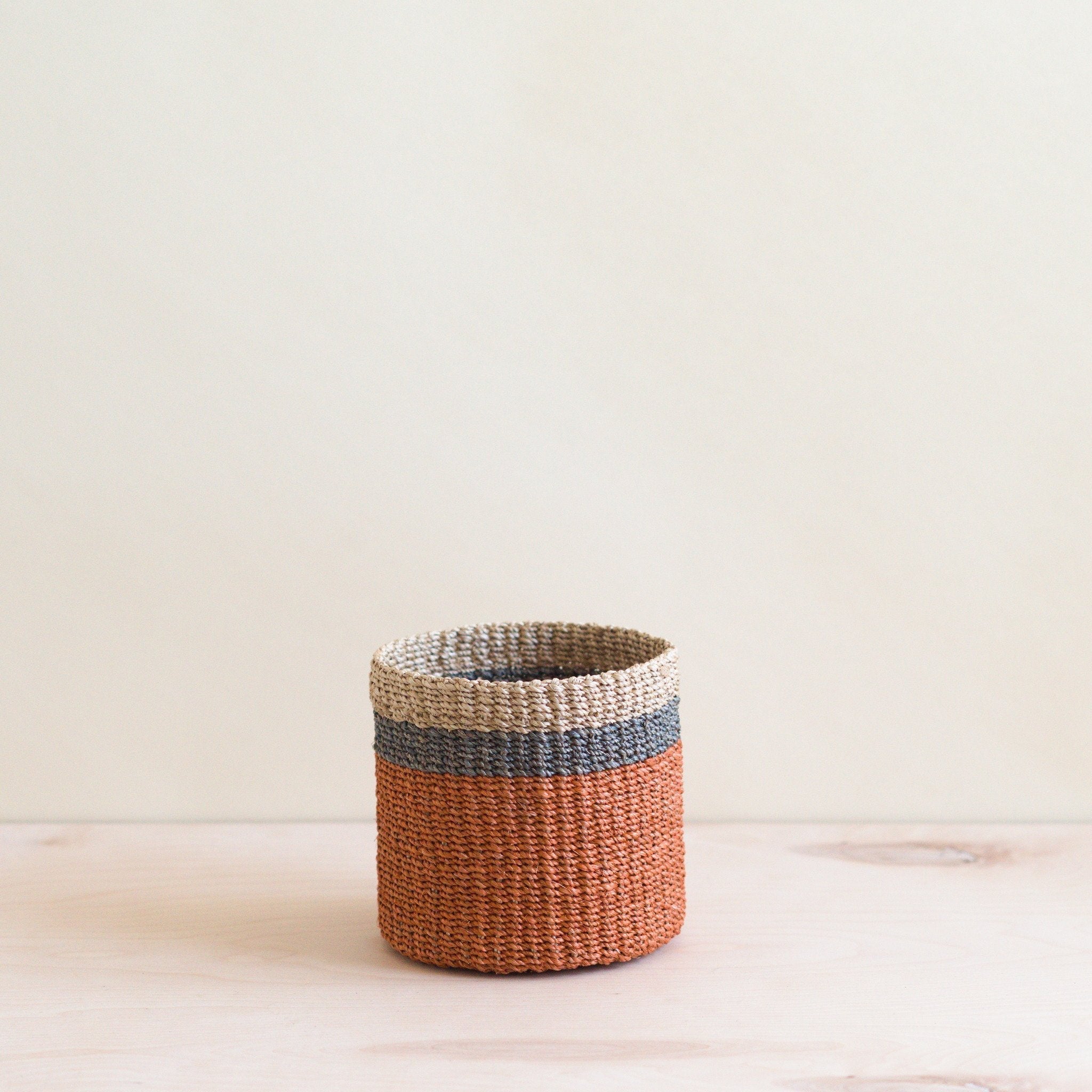 Mini panier de table corail - Paniers tissés à la main