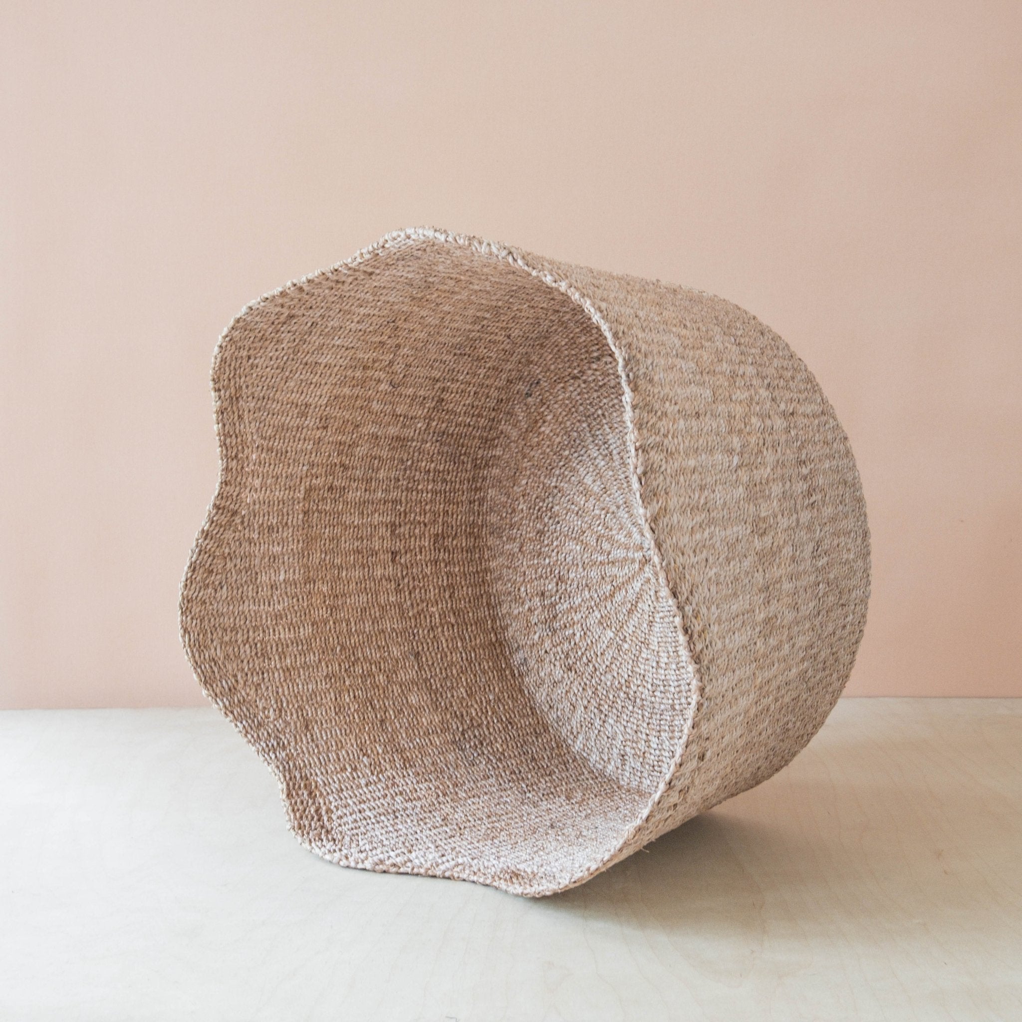 Panier à pétoncles géants – Panier en abaca naturel tissé à la main