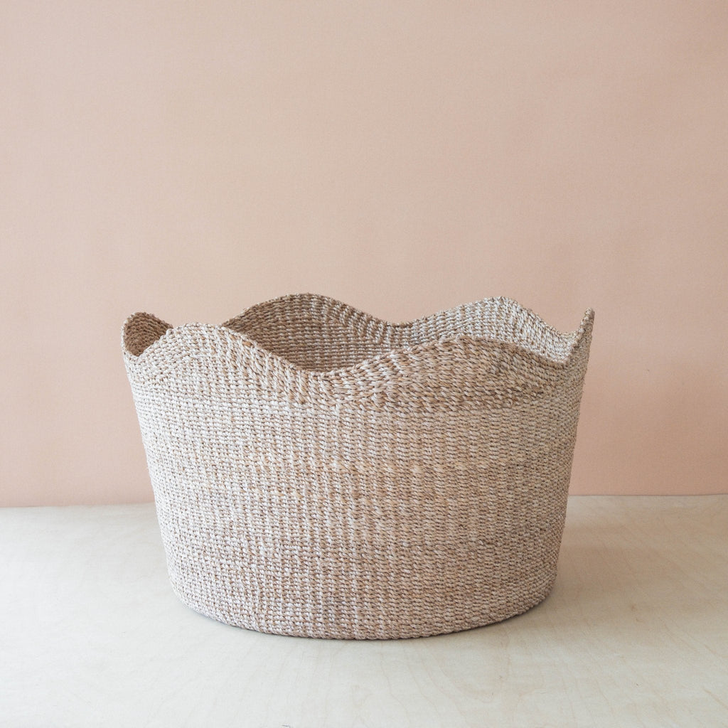 Panier à pétoncles géants – Panier en abaca naturel tissé à la main