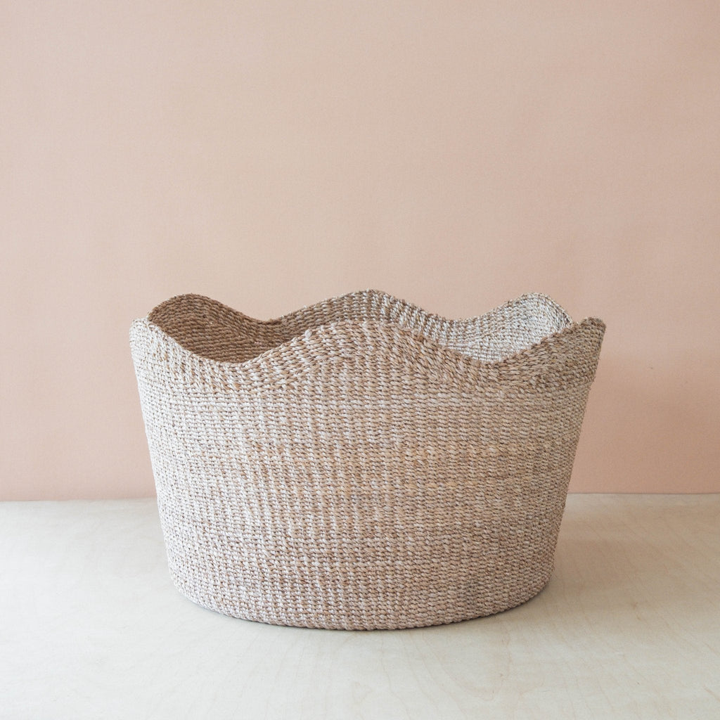 Panier à pétoncles géants – Panier en abaca naturel tissé à la main