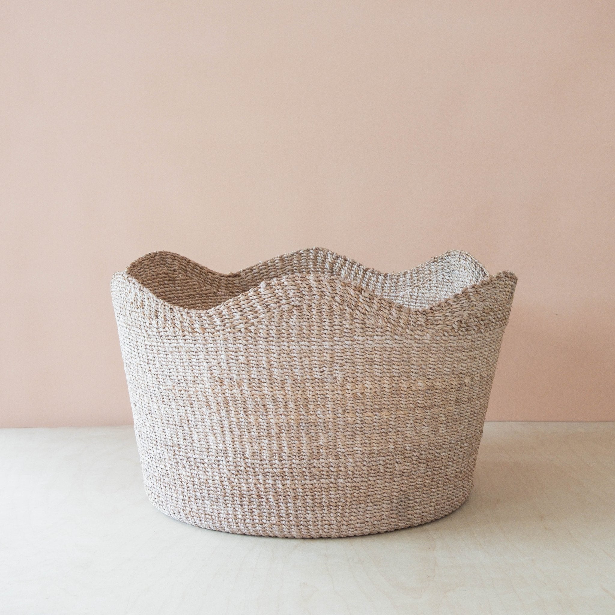 Panier à pétoncles géants – Panier en abaca naturel tissé à la main