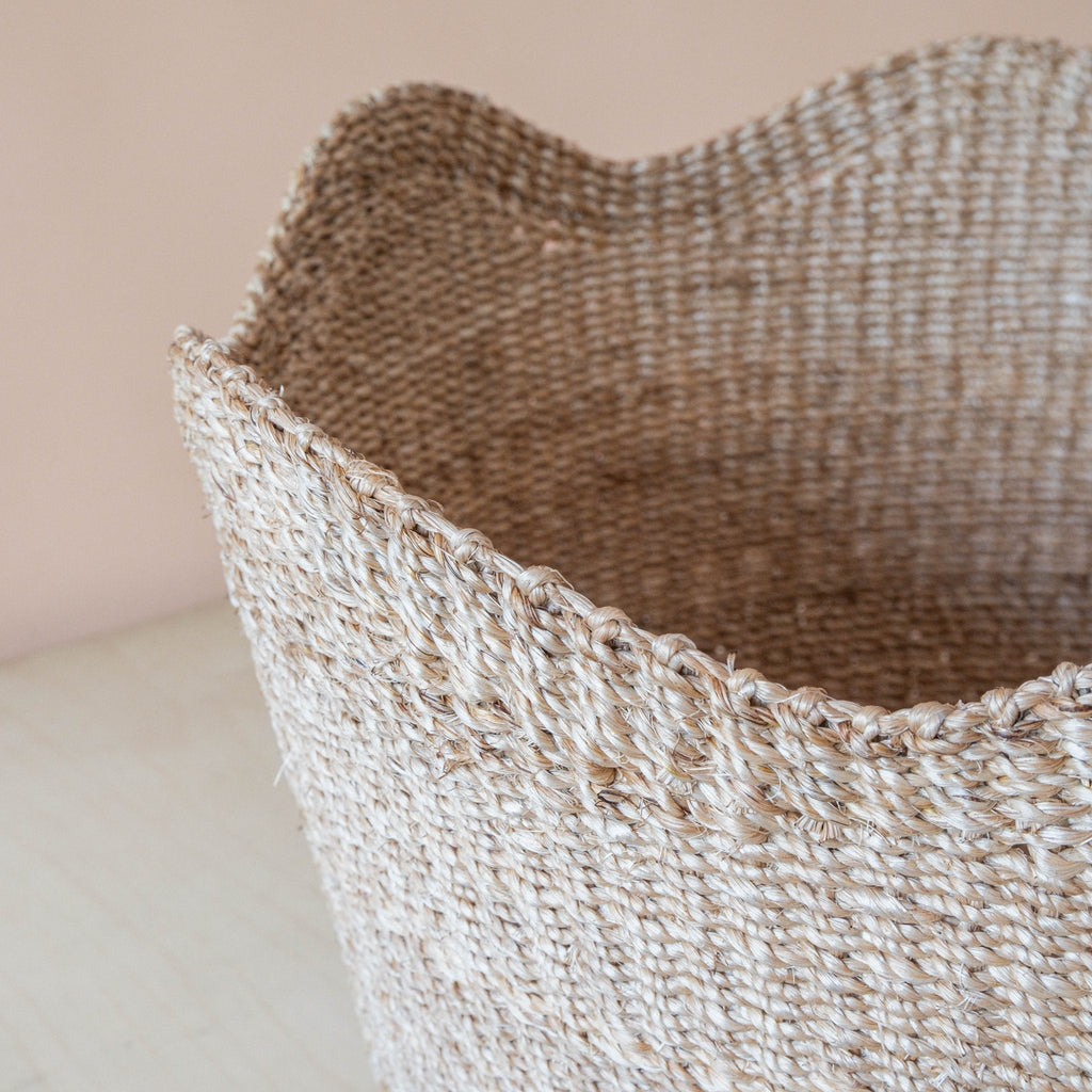 Panier à pétoncles géants – Panier en abaca naturel tissé à la main