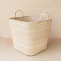 Grand panier carré en osier - Panier tressé