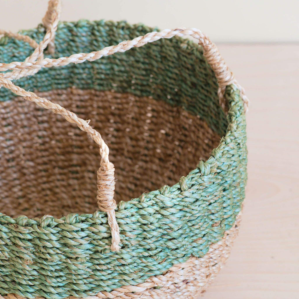 Pot de fleurs suspendu - Natural + Sauge - Bac suspendu