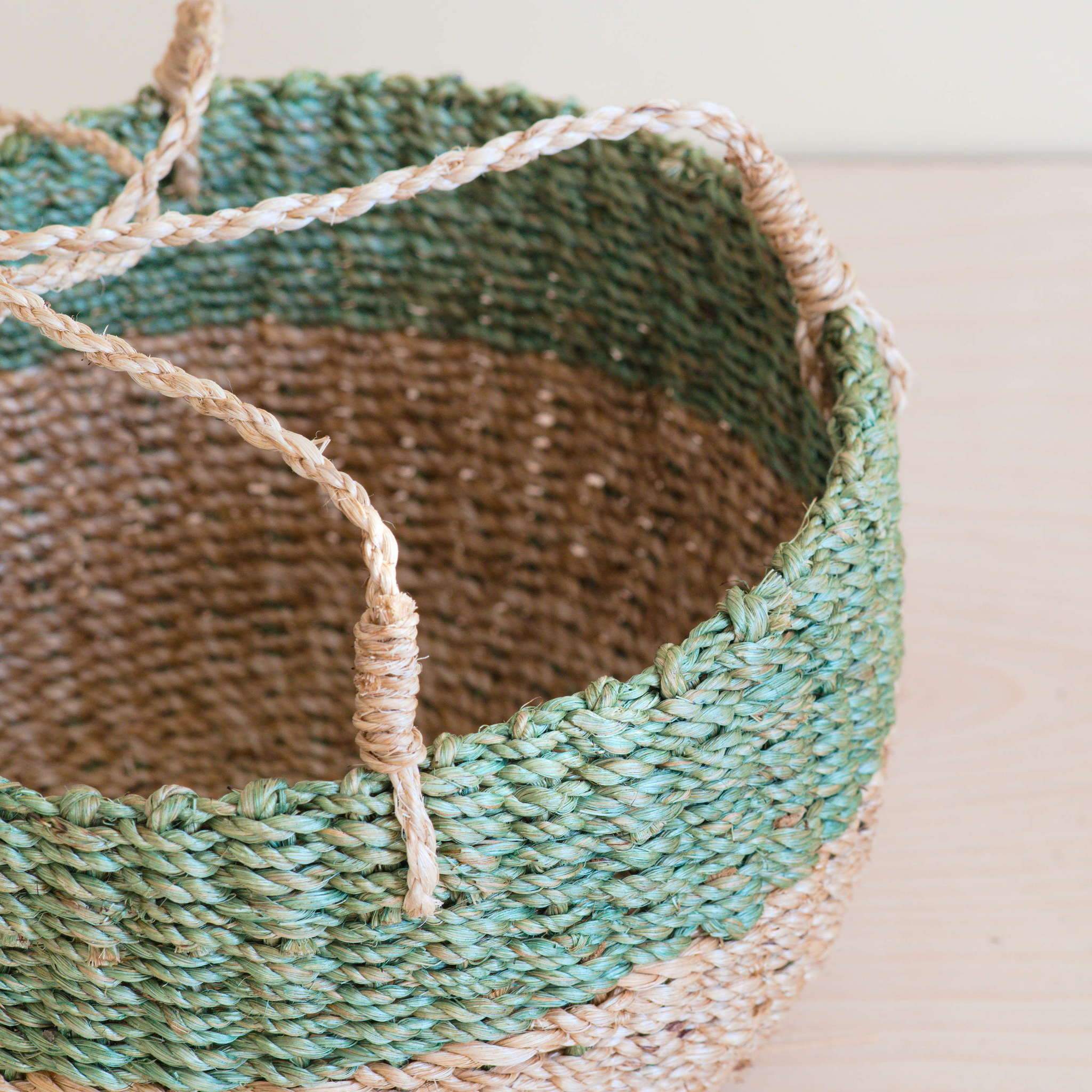 Pot de fleurs suspendu - Natural + Sauge - Bac suspendu