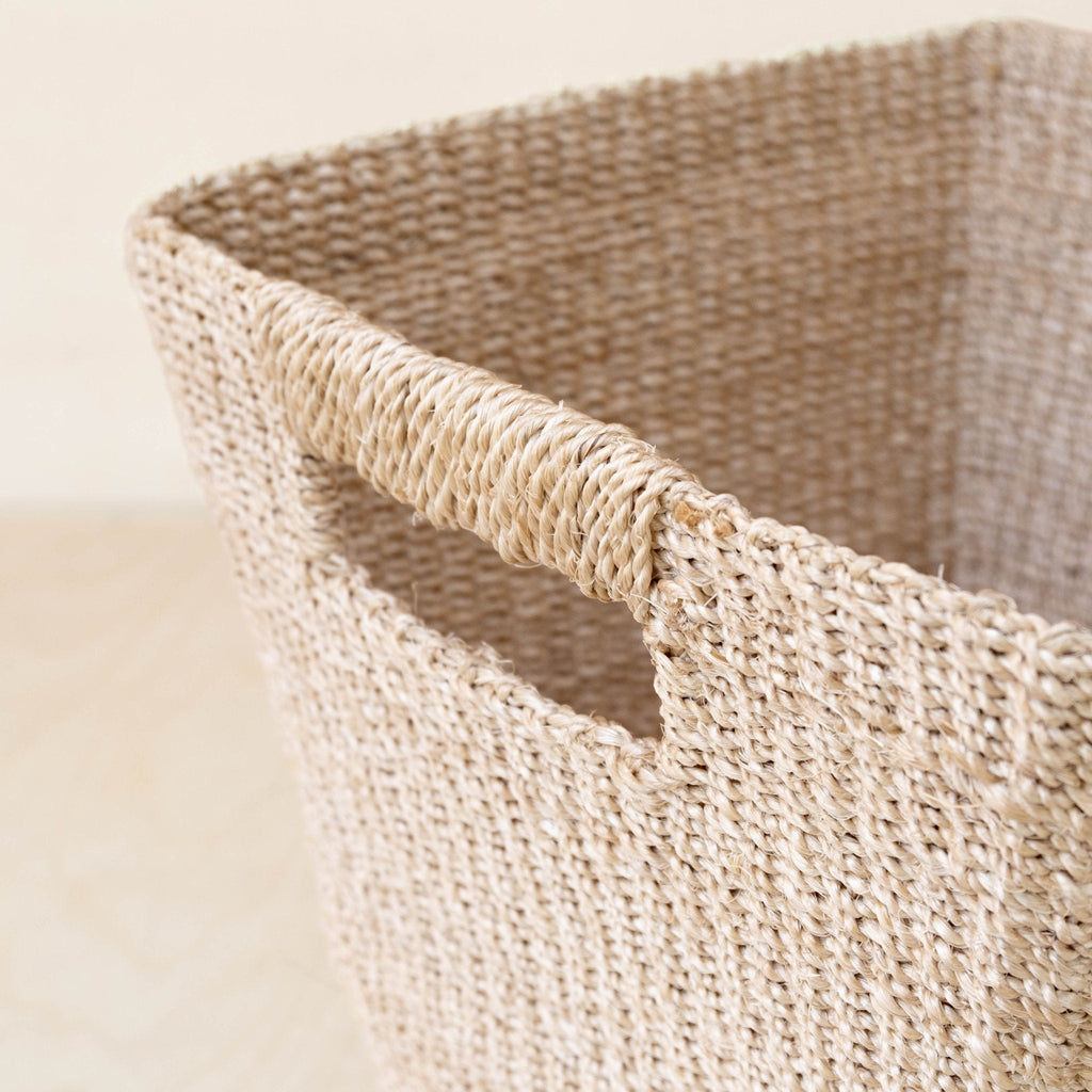 Panier carré effilé naturel - Panier de sol
