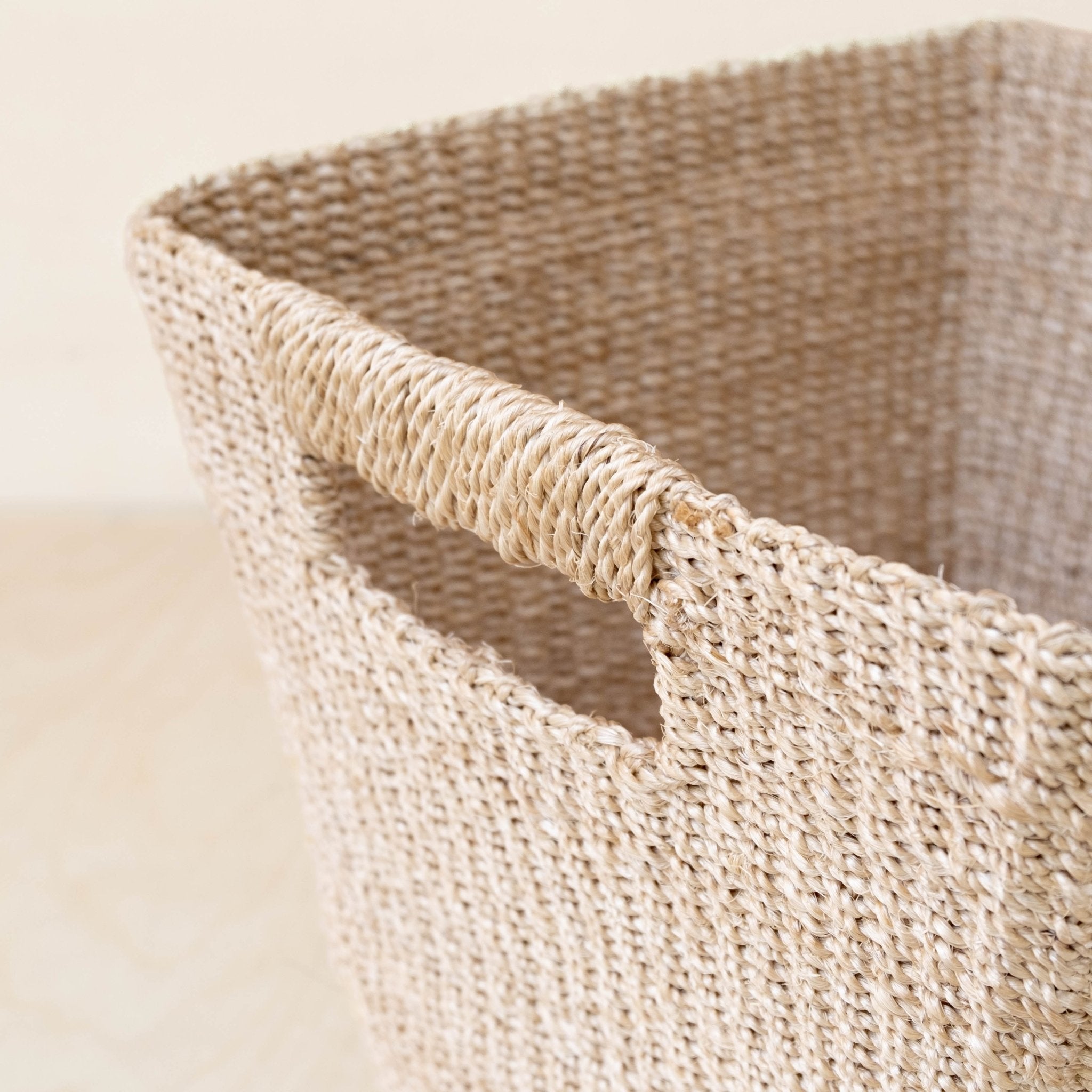 Panier carré effilé naturel - Panier de sol