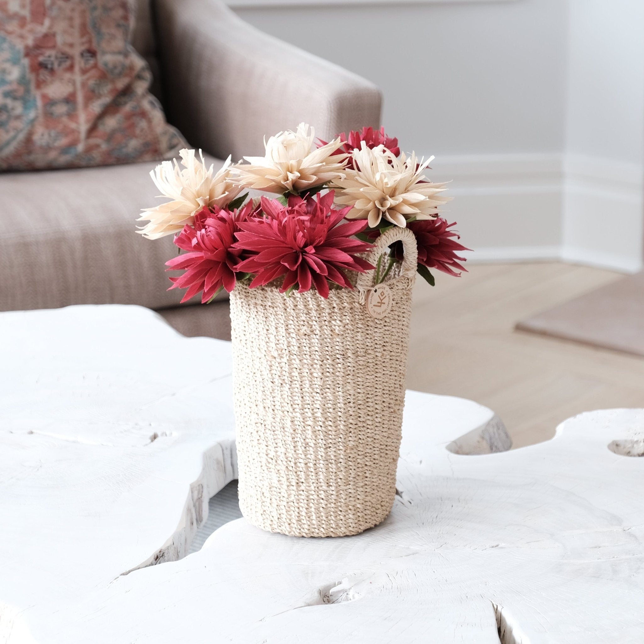 Vase-Panier Naturel - Paniers Faits à la Main