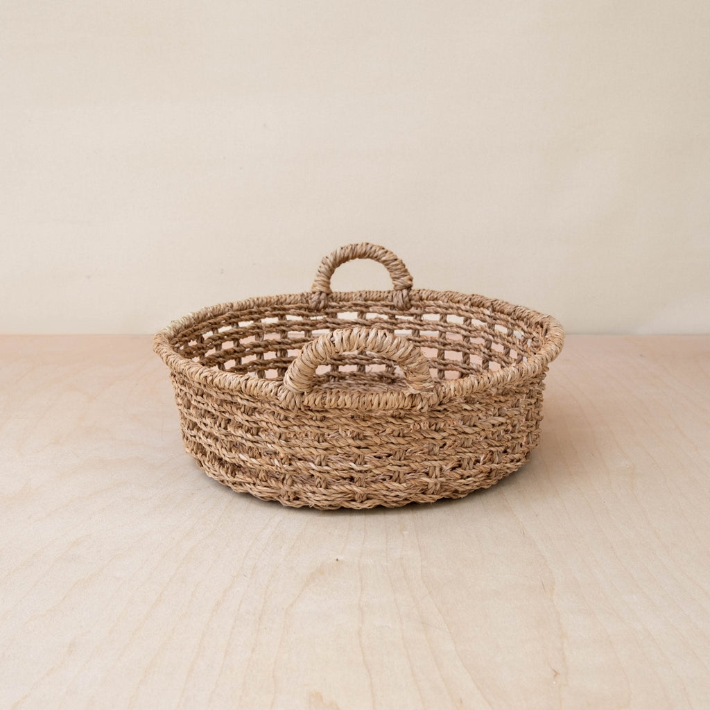 Panier rond en osier ajouré - Panier en osier