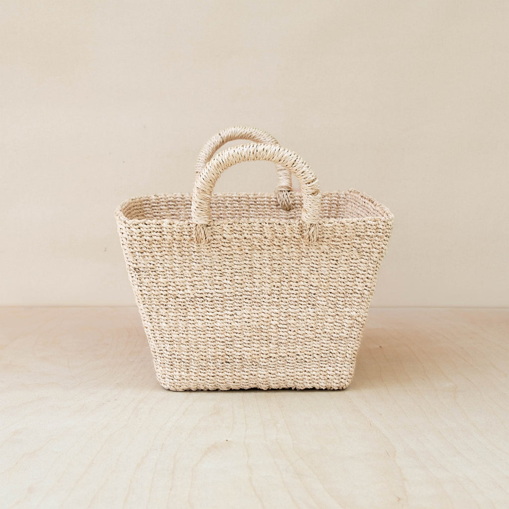 Panier de table carré fuselé - Panier en abaca