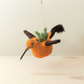 Pot de fleurs Colibri - Fibre de coco x Argile Fougère Dorée + Textiles