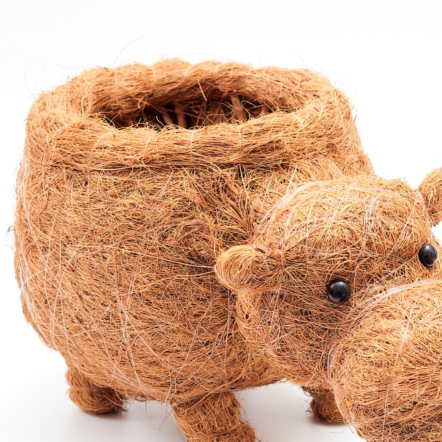 Pot de fleurs Hippopotame - Pot en fibre de coco