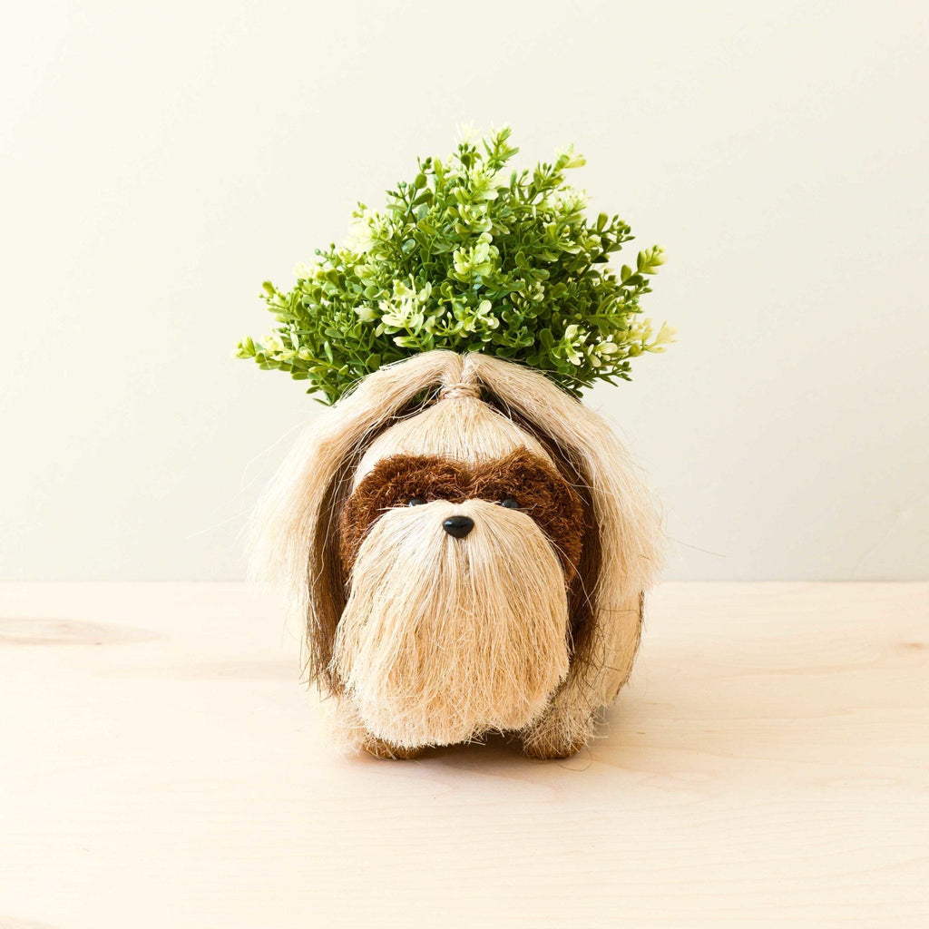 Jardinière Shih Tzu - Panier à plantes en forme de chien